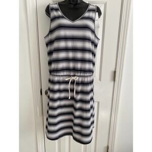 Gander Mountain Sleeveless Knit Dress Large Drawstring Waist NWT